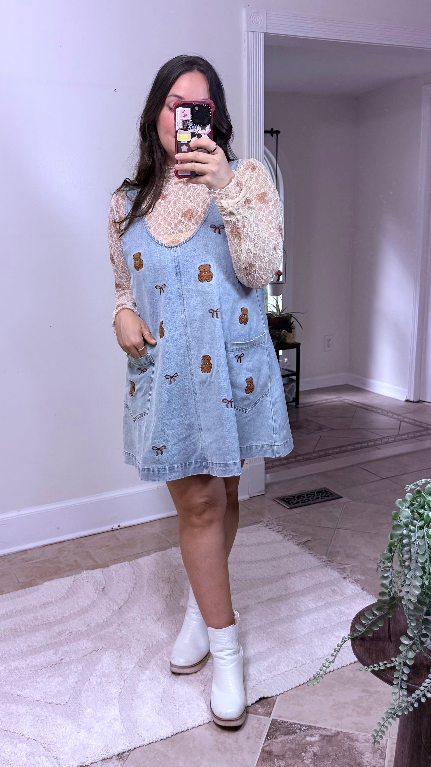 Teddy Love Denim Jumper