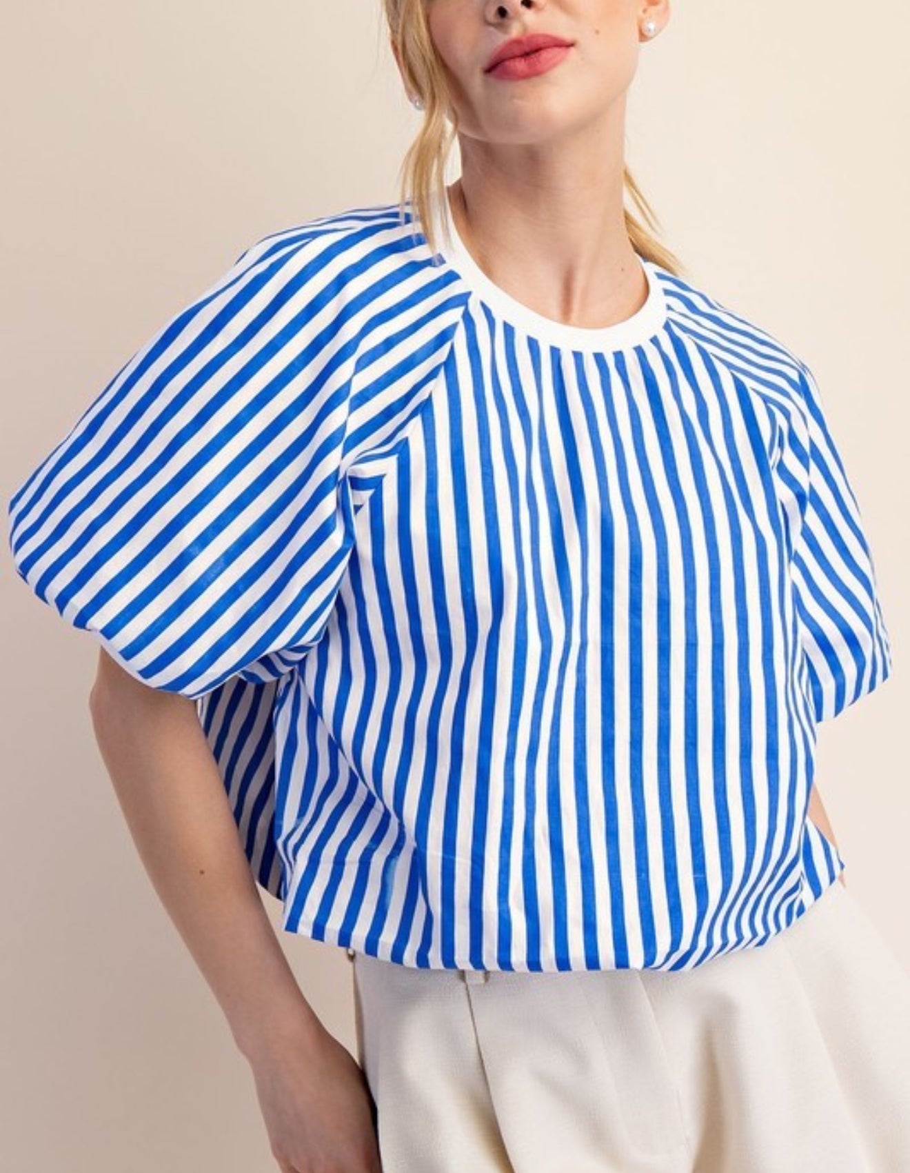 Blue Striped Top