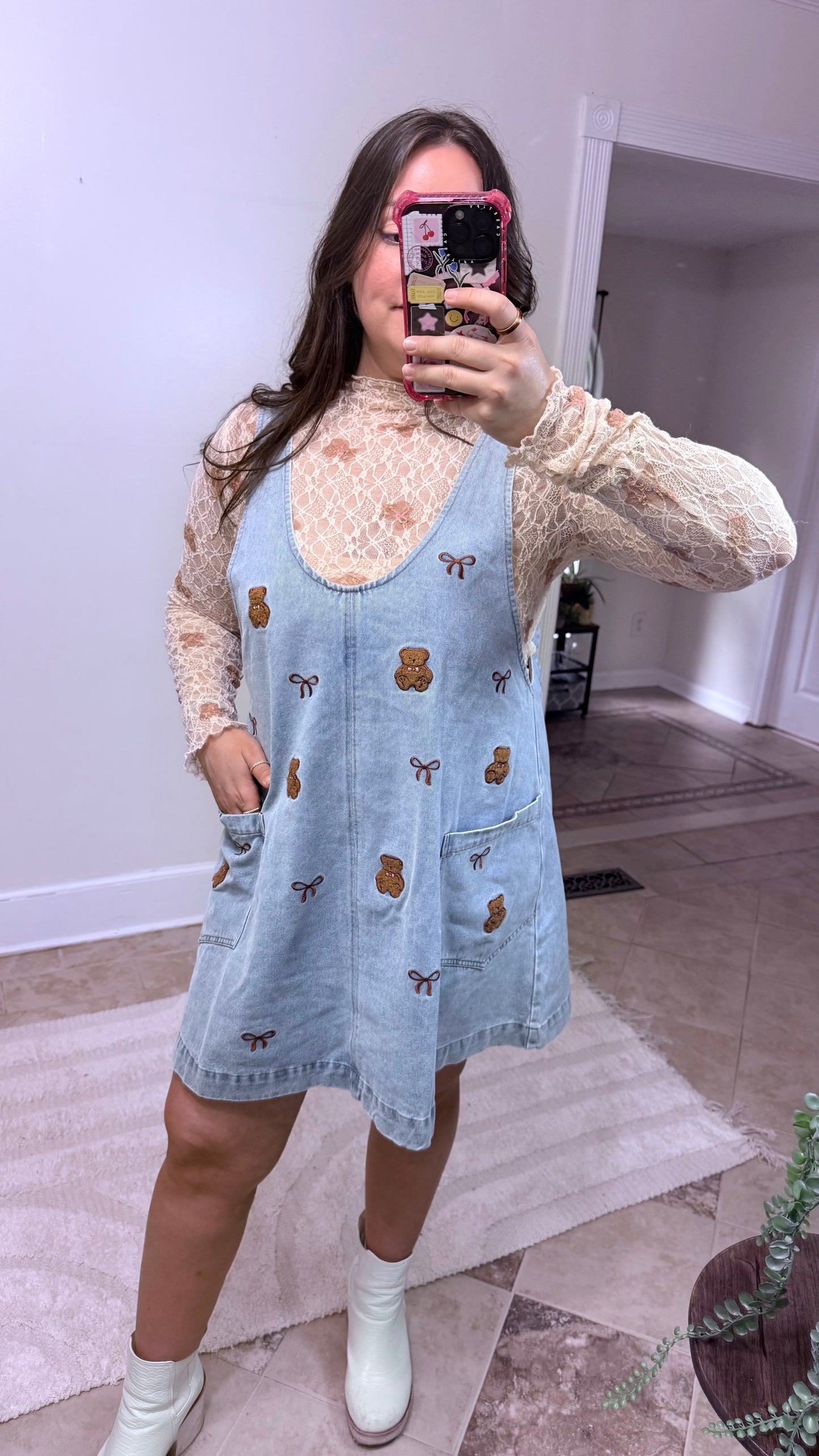 Teddy Love Denim Jumper