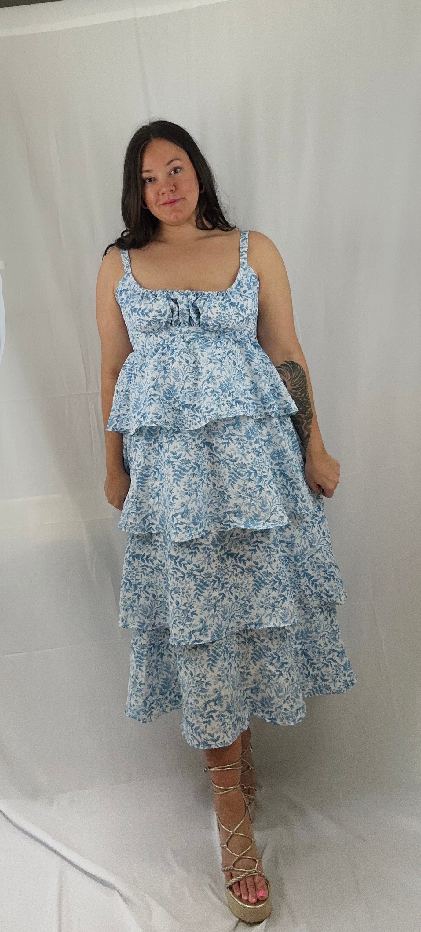 Blue Meadow Blooms Dress