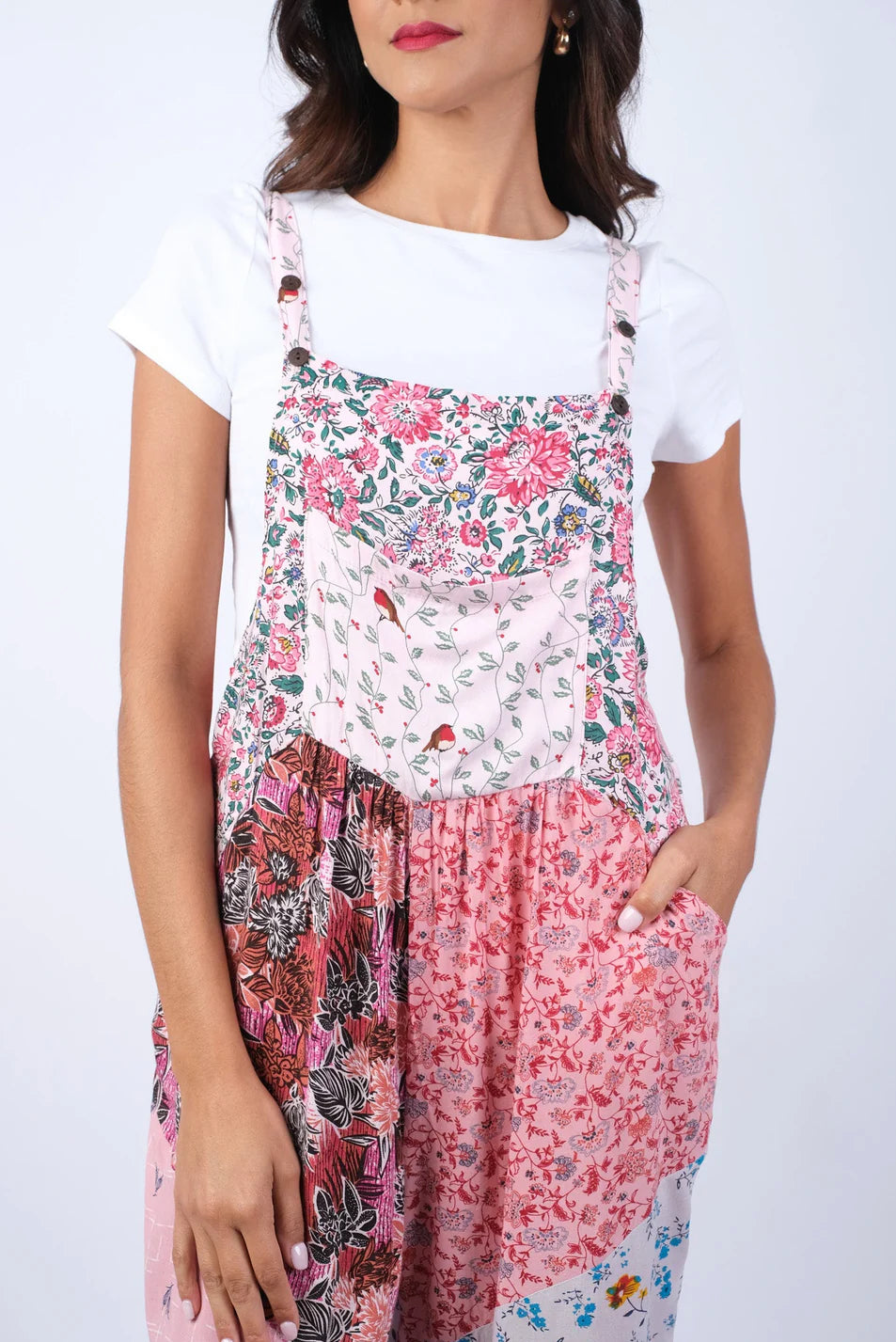 Petal Harmony Boho Overalls