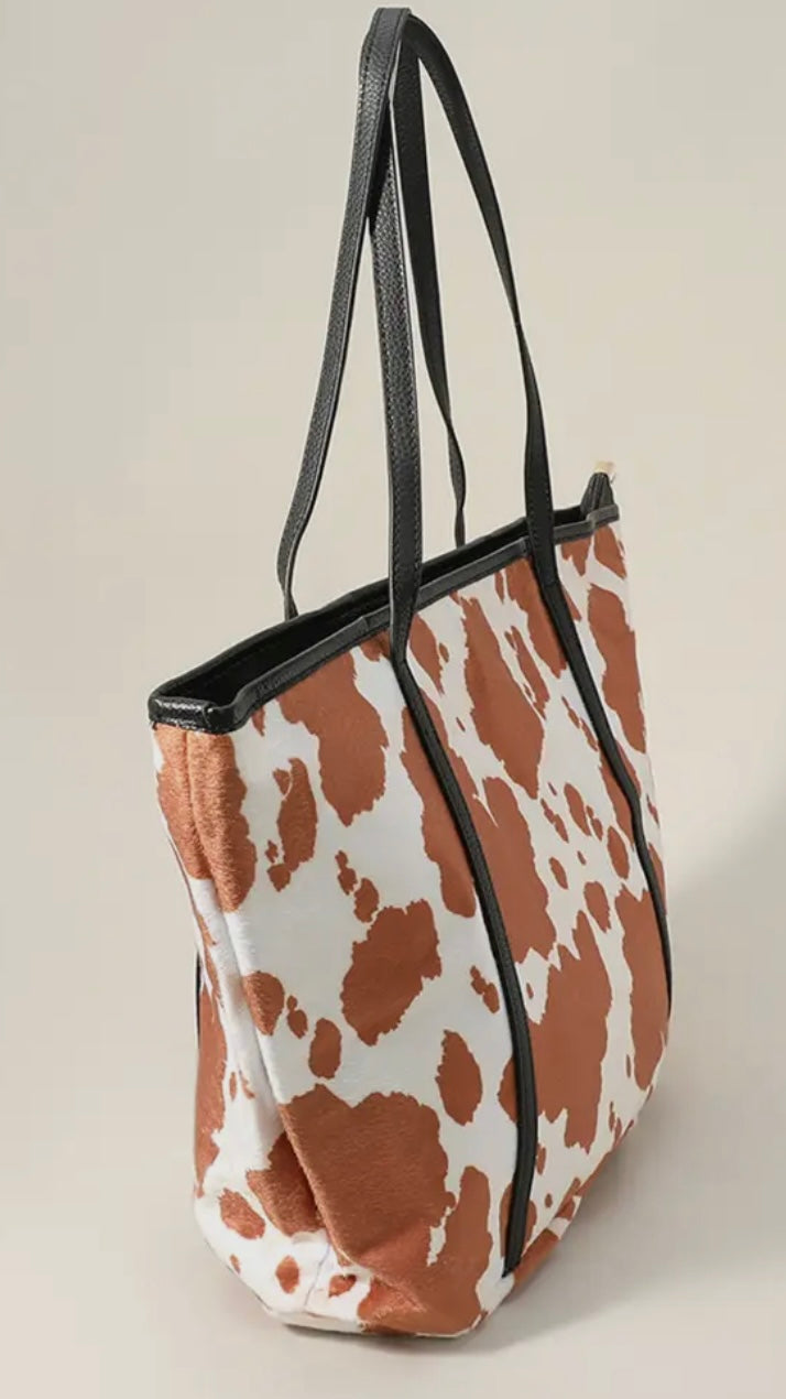 Cow Patterned Tote