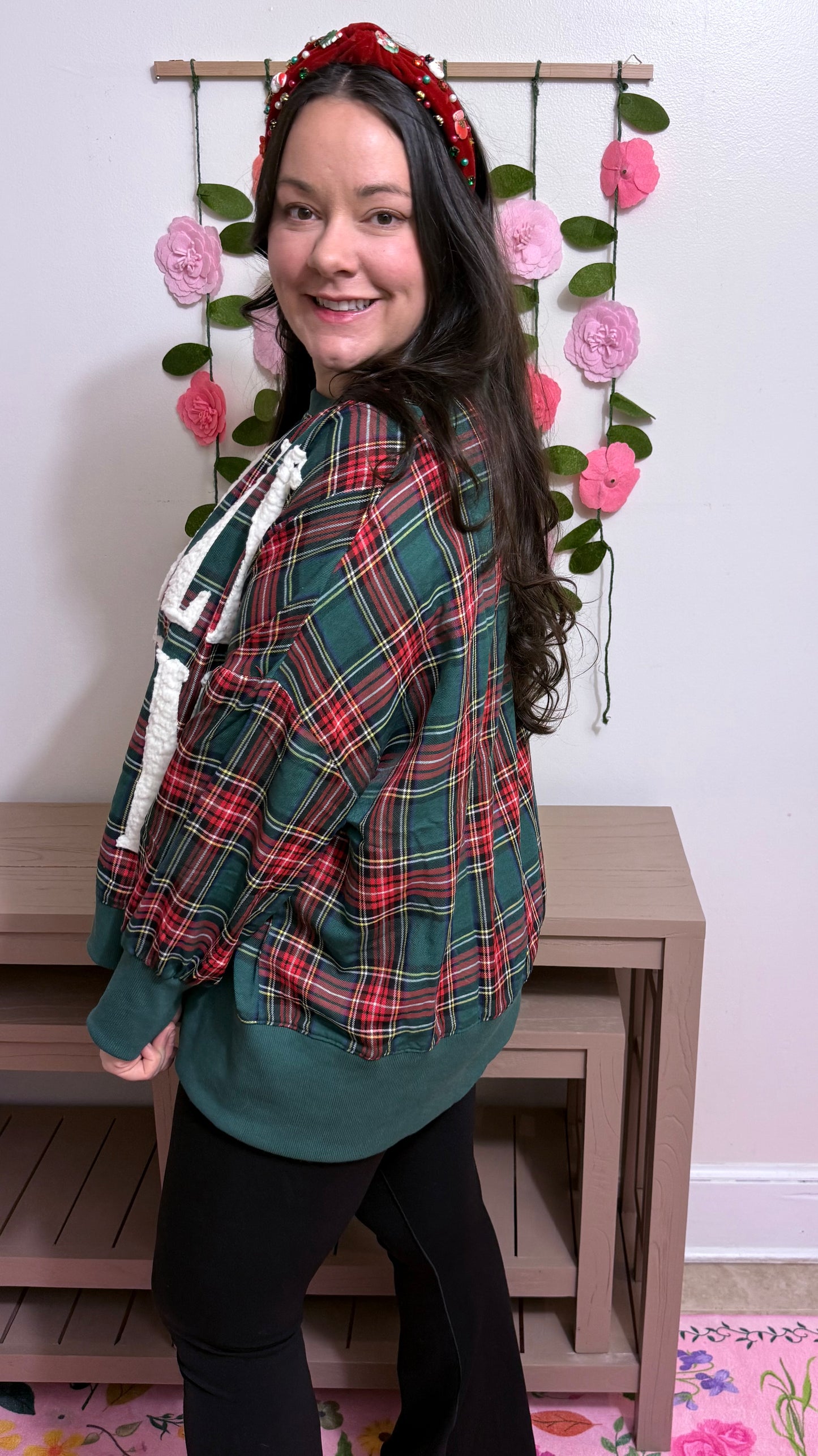 Holly Jolly Plaid Sweatshirt