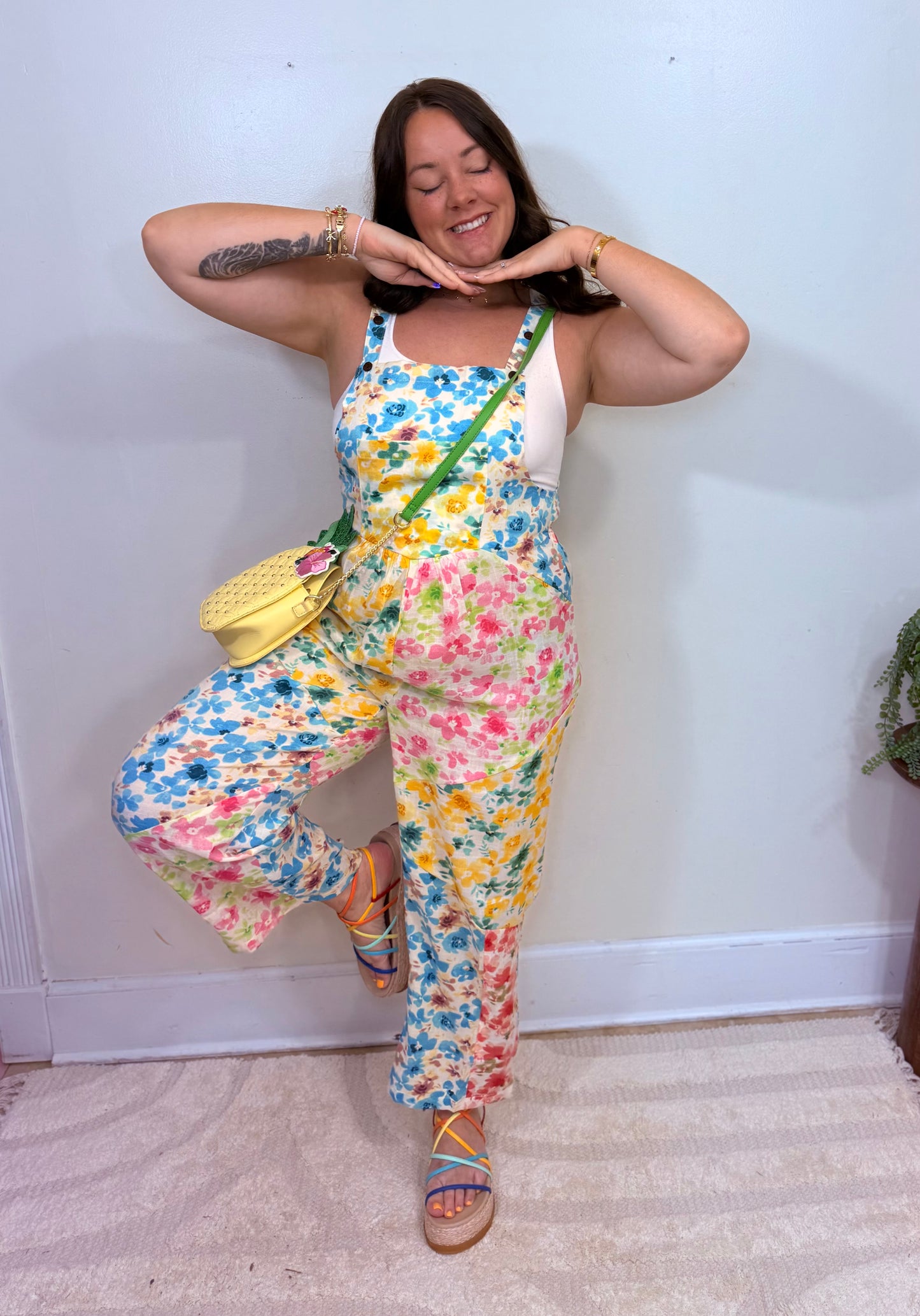 Confetti Garden Overalls