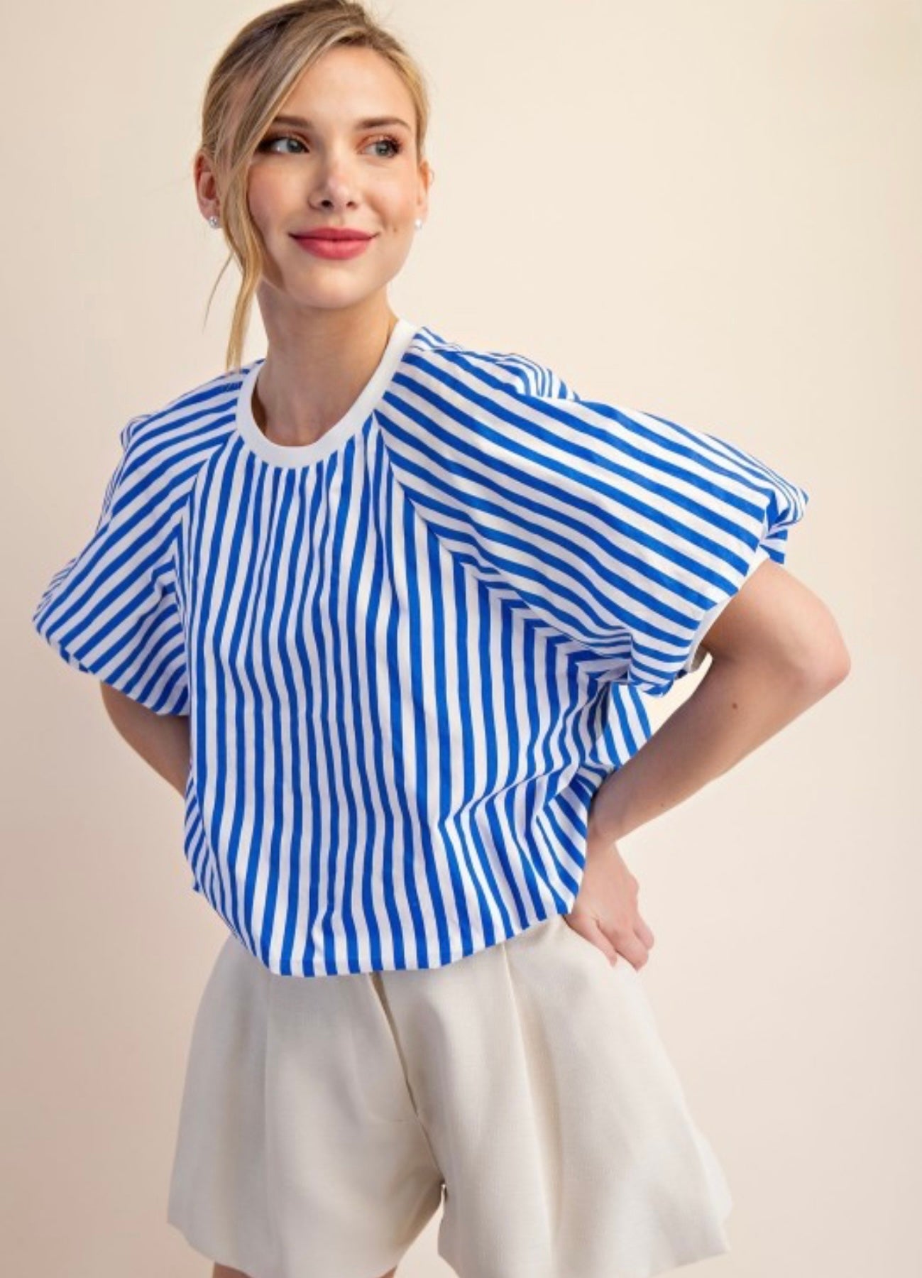 Blue Striped Top
