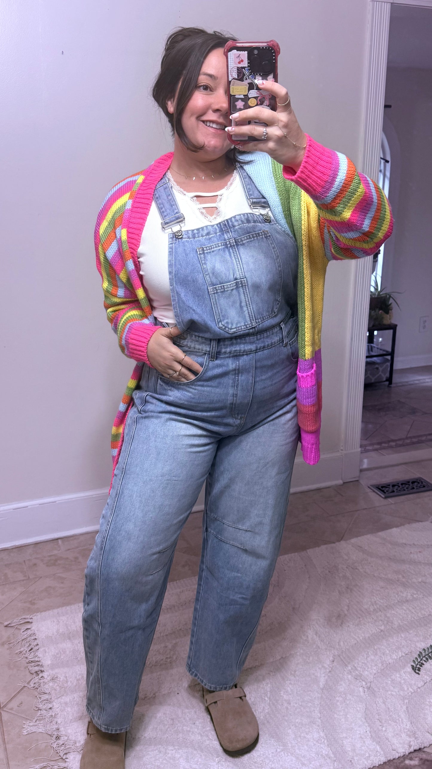 Barrel Fit Denim Overalls