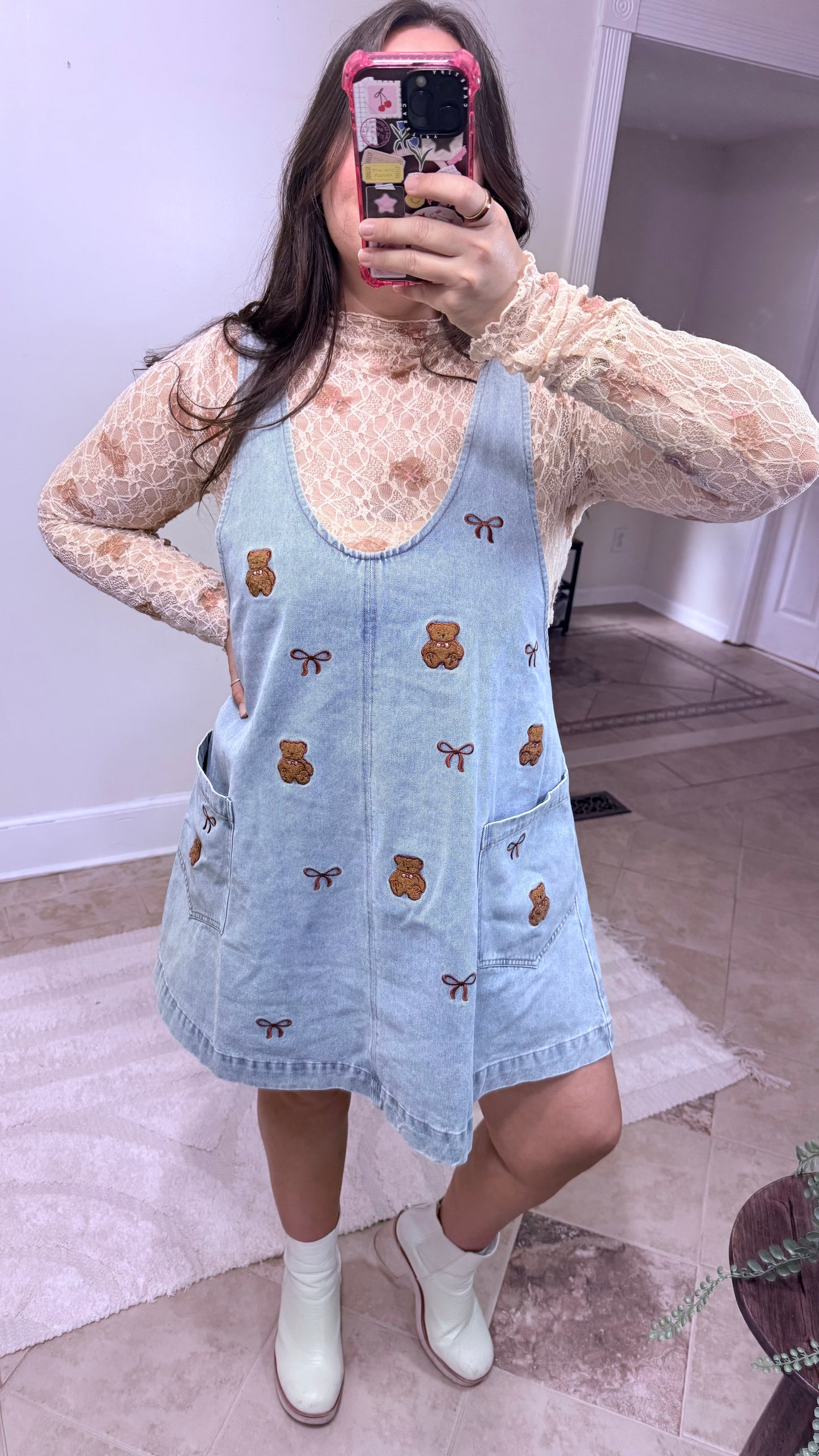 Teddy Love Denim Jumper