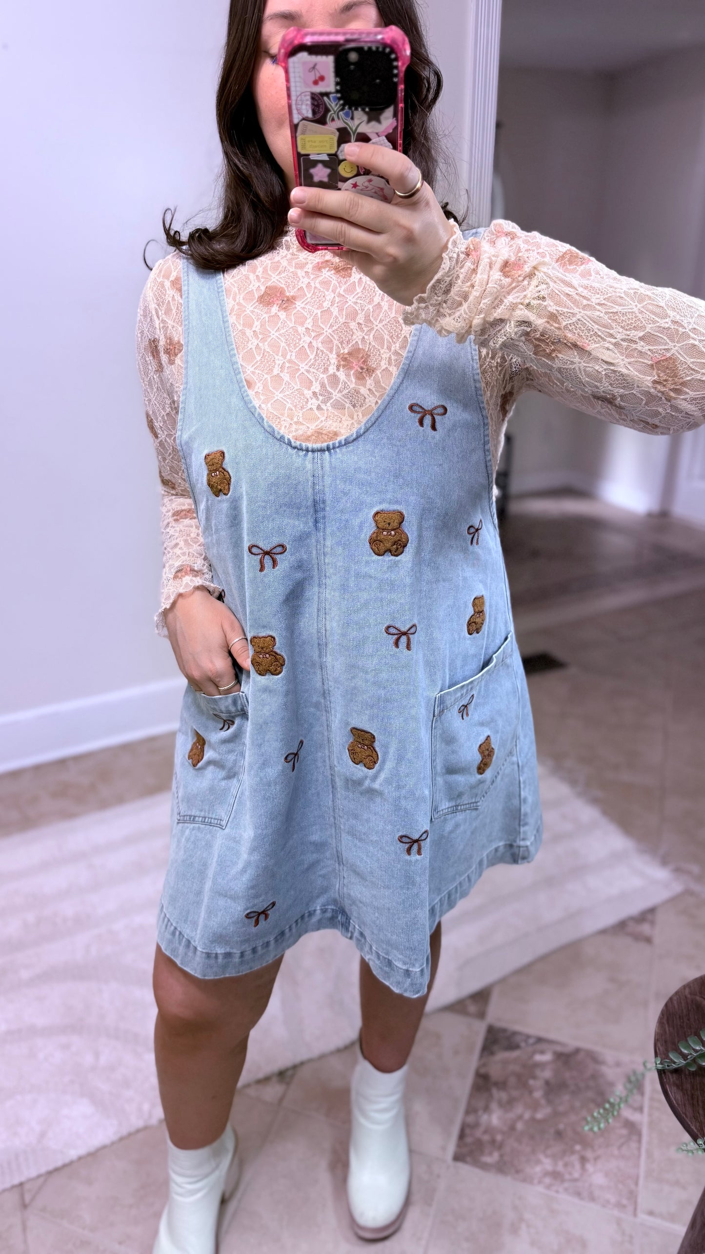 Teddy Love Denim Jumper