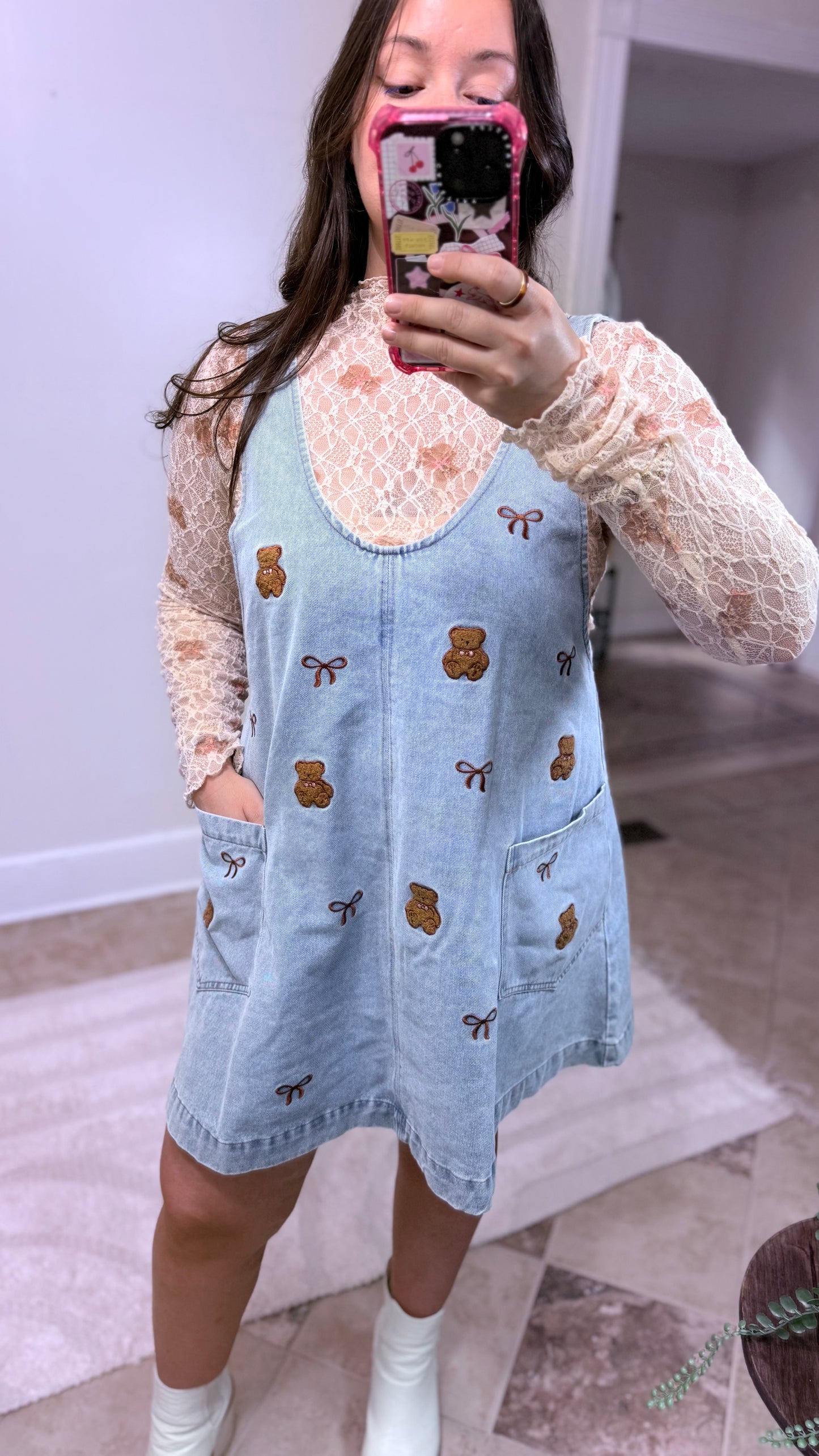 Teddy Love Denim Jumper