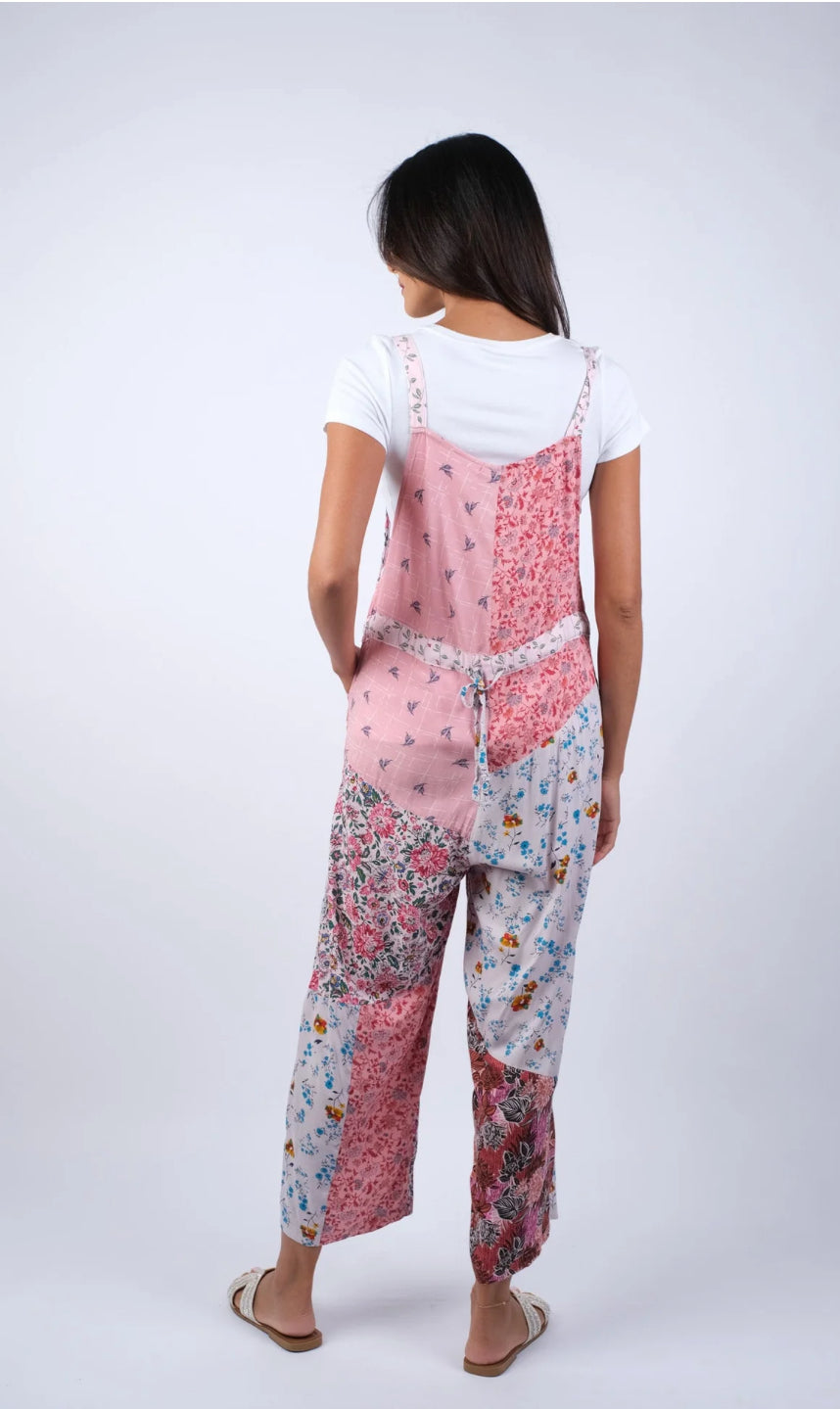 Petal Harmony Boho Overalls