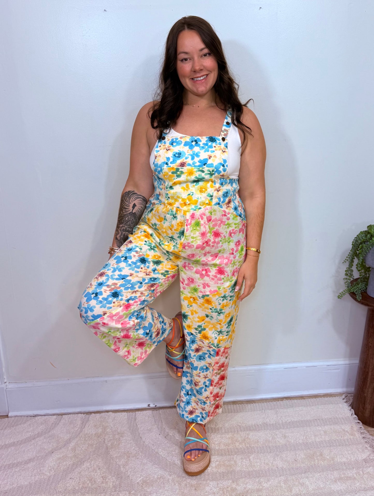 Confetti Garden Overalls