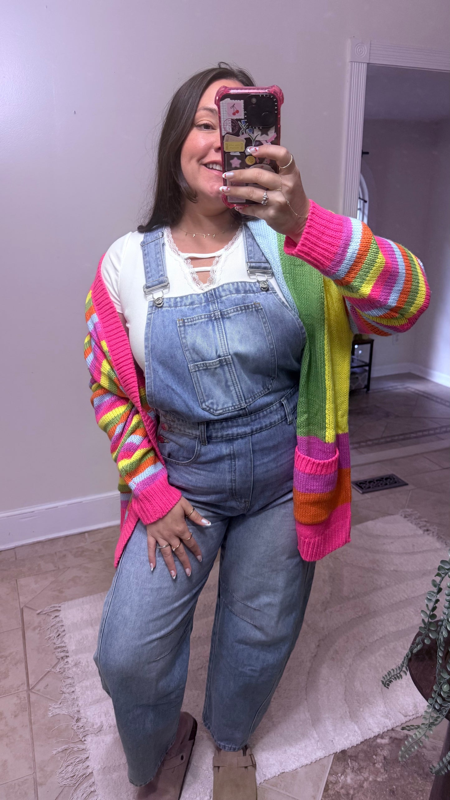 Barrel Fit Denim Overalls