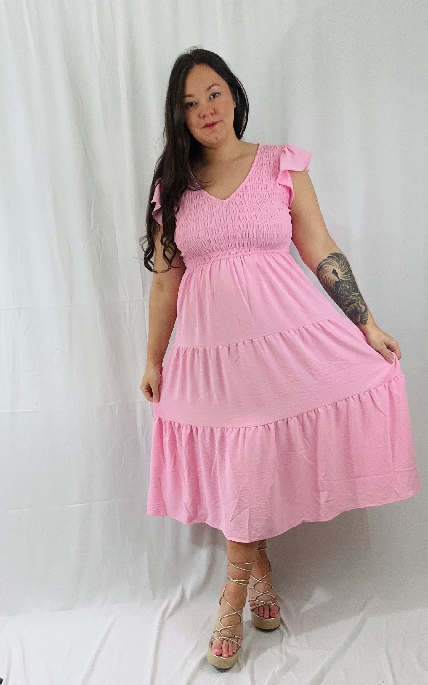 Soft Blush Meadow Dress