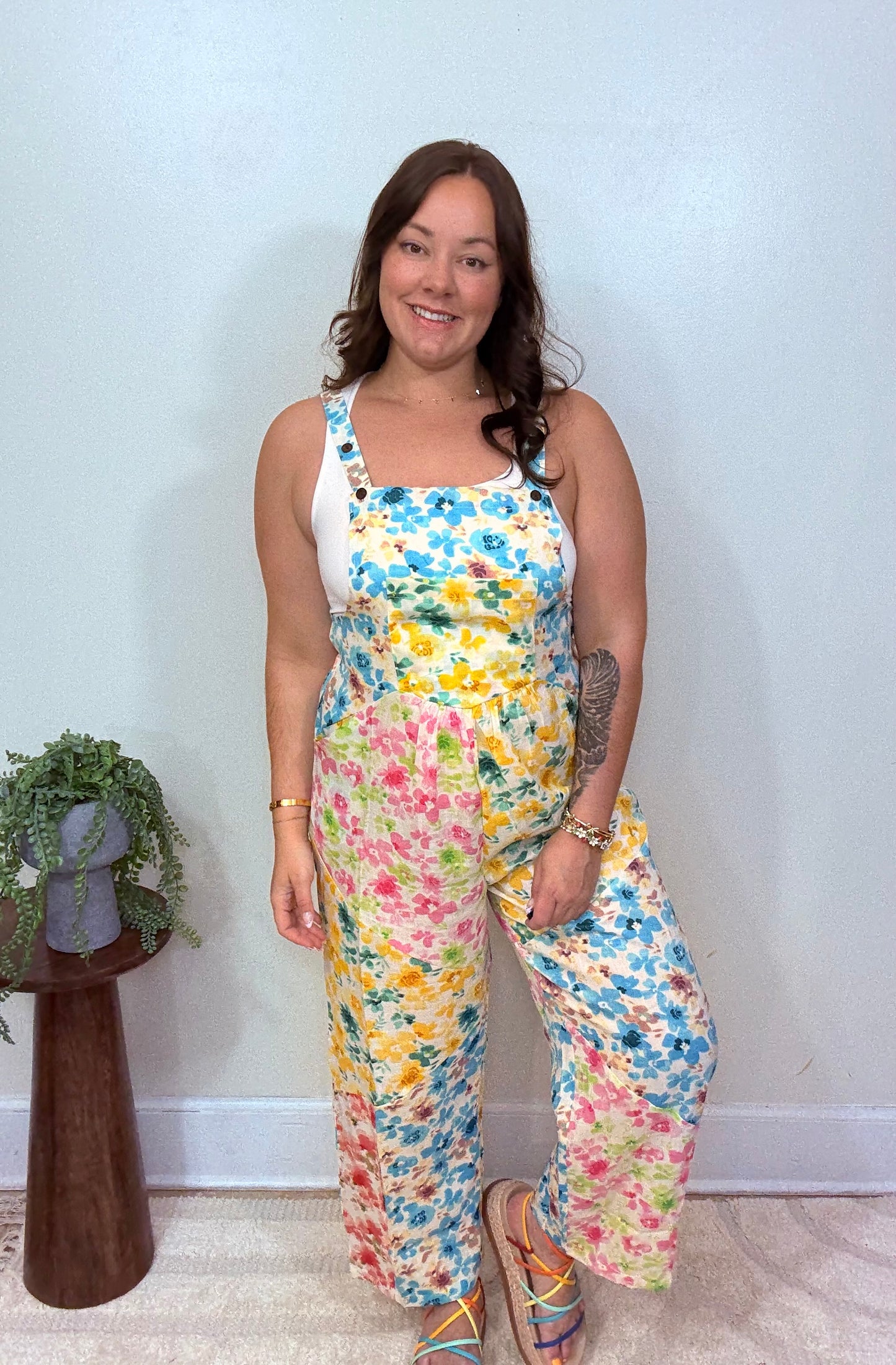 Confetti Garden Overalls
