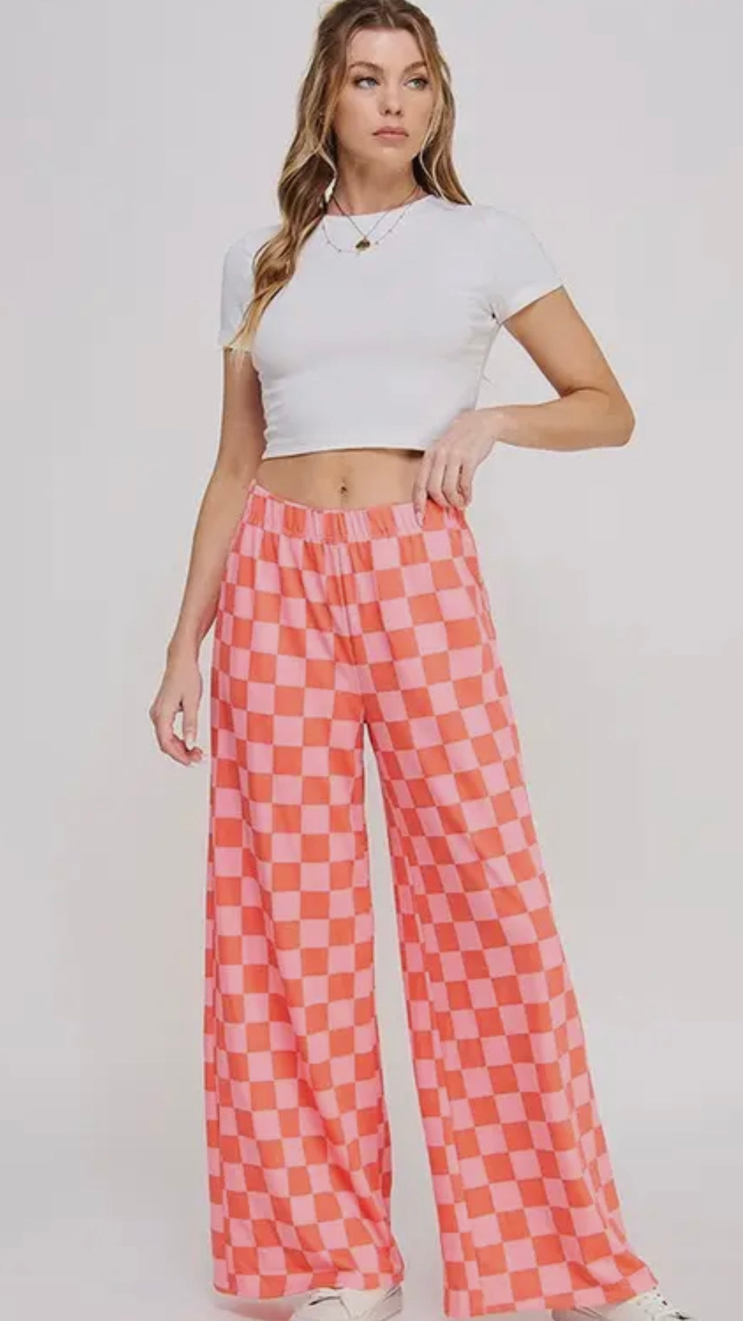 Pink Check Pants