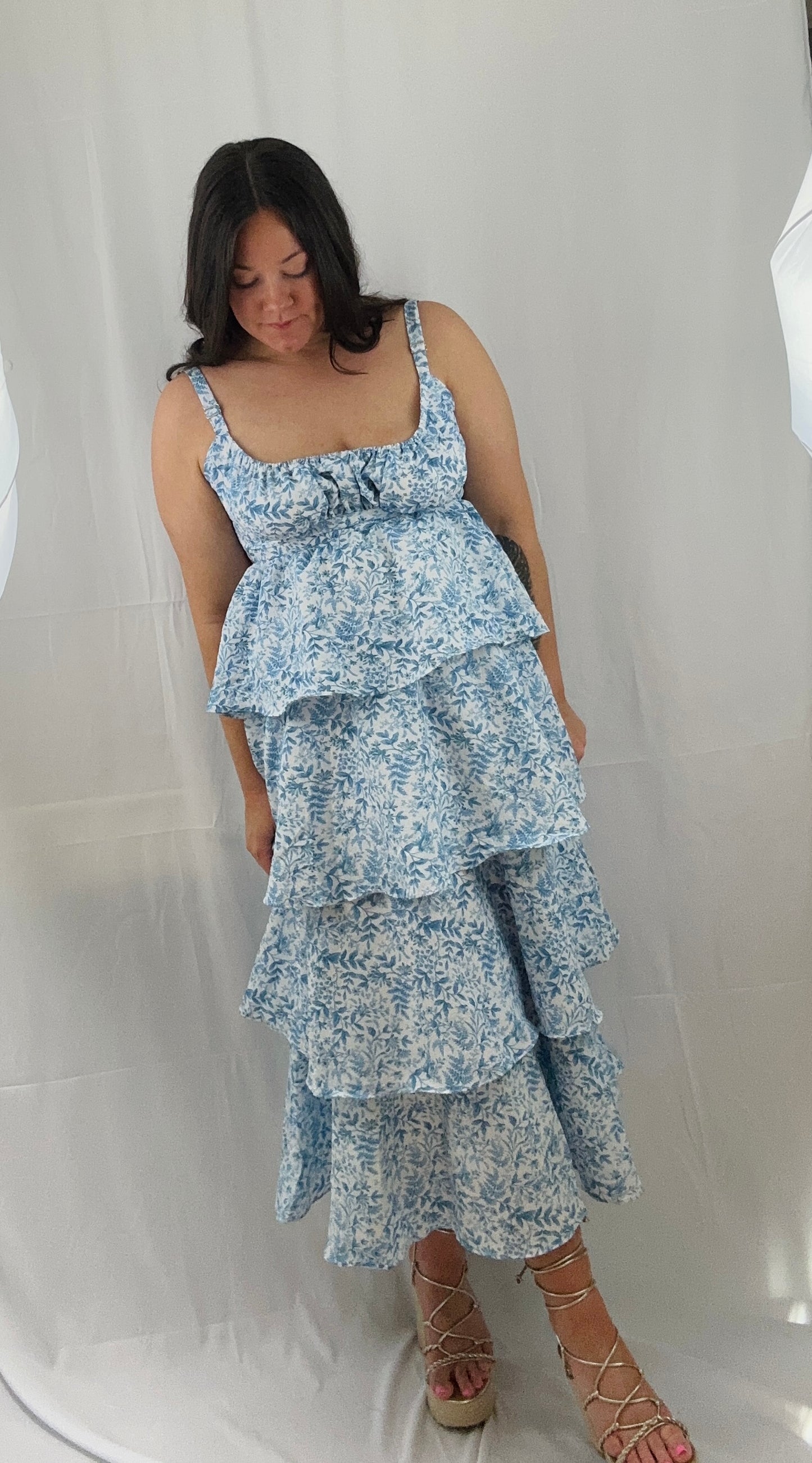 Blue Meadow Blooms Dress