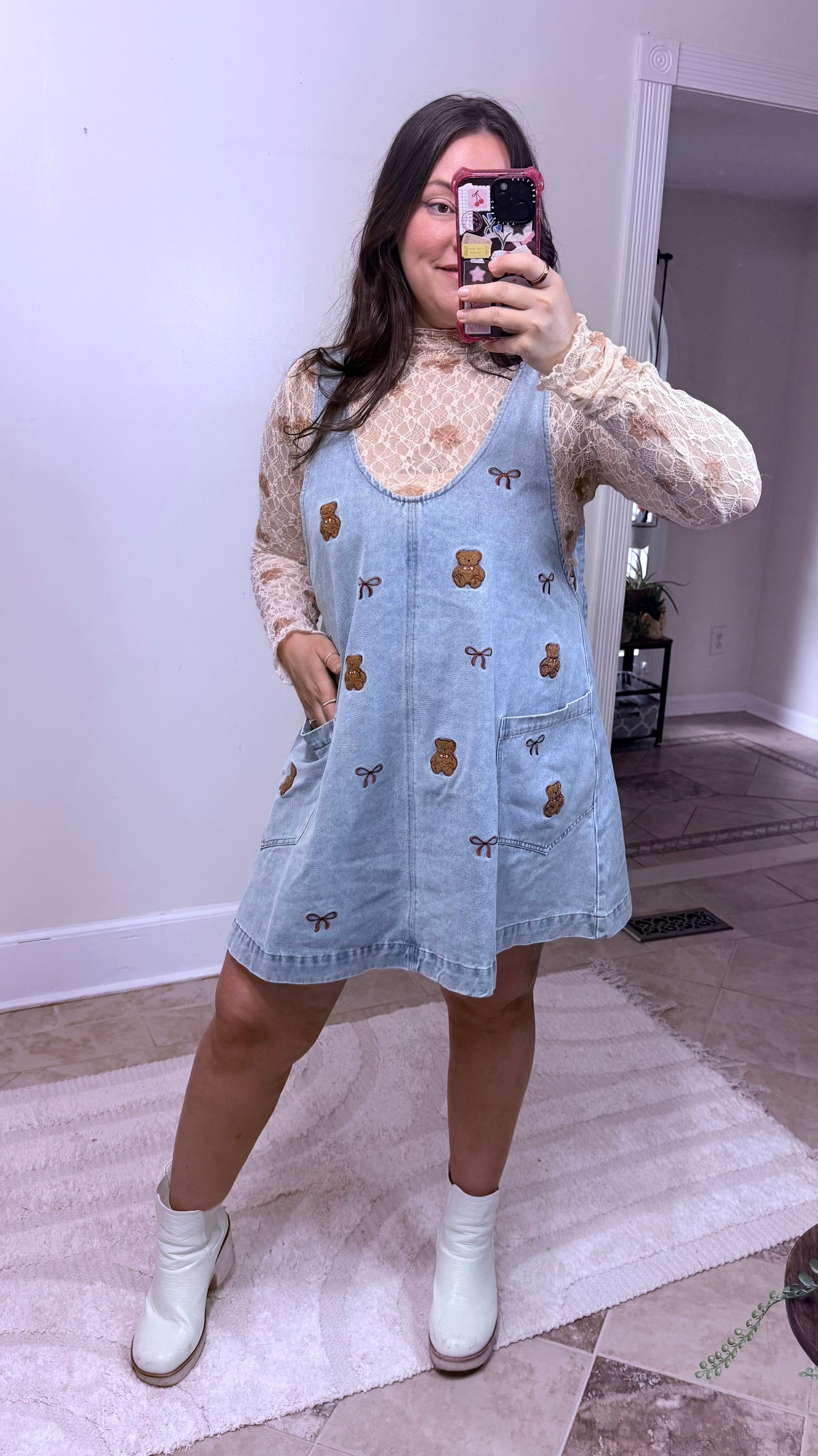 Teddy Love Denim Jumper