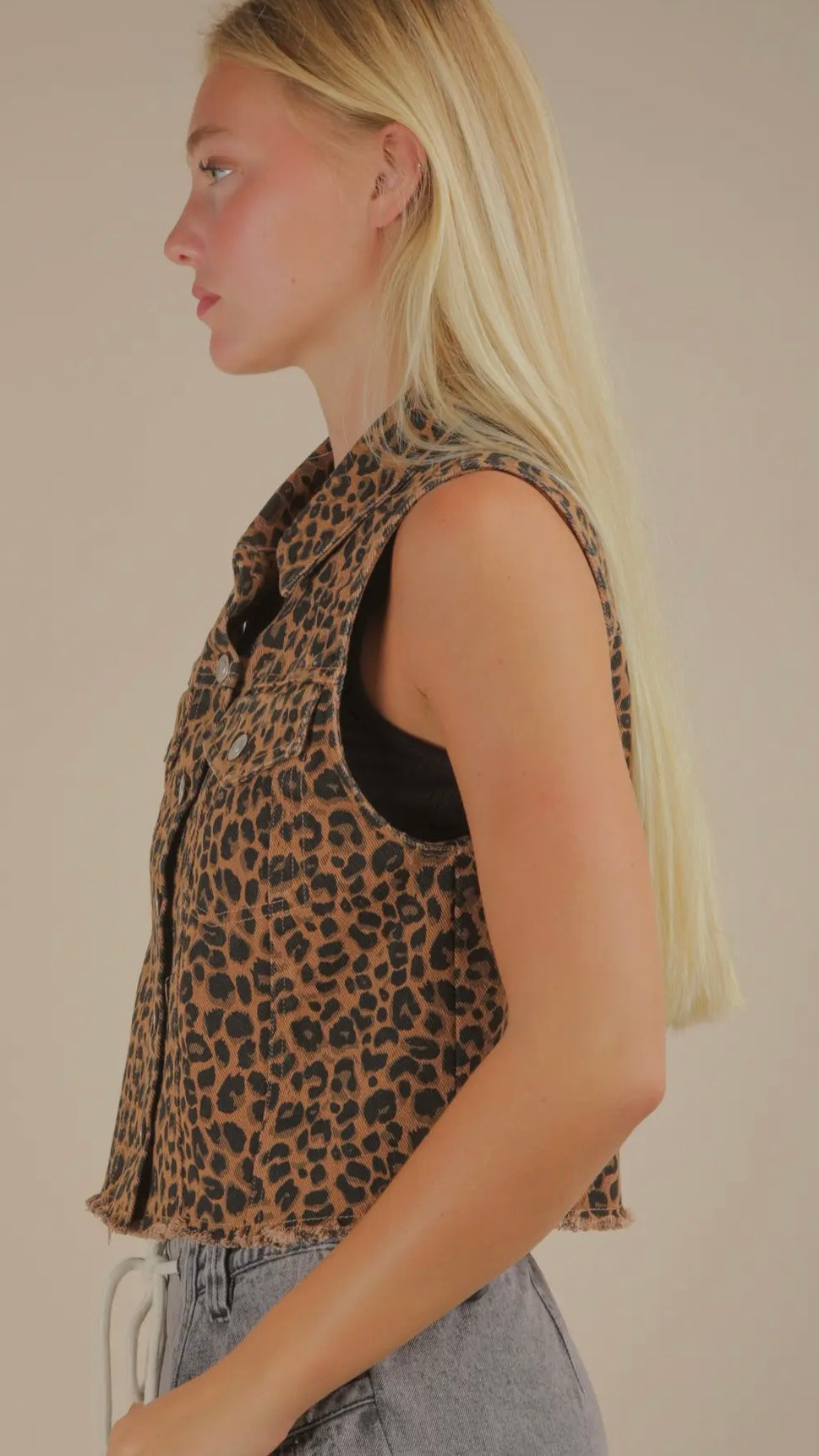 Wild Side Leopard Print Vest