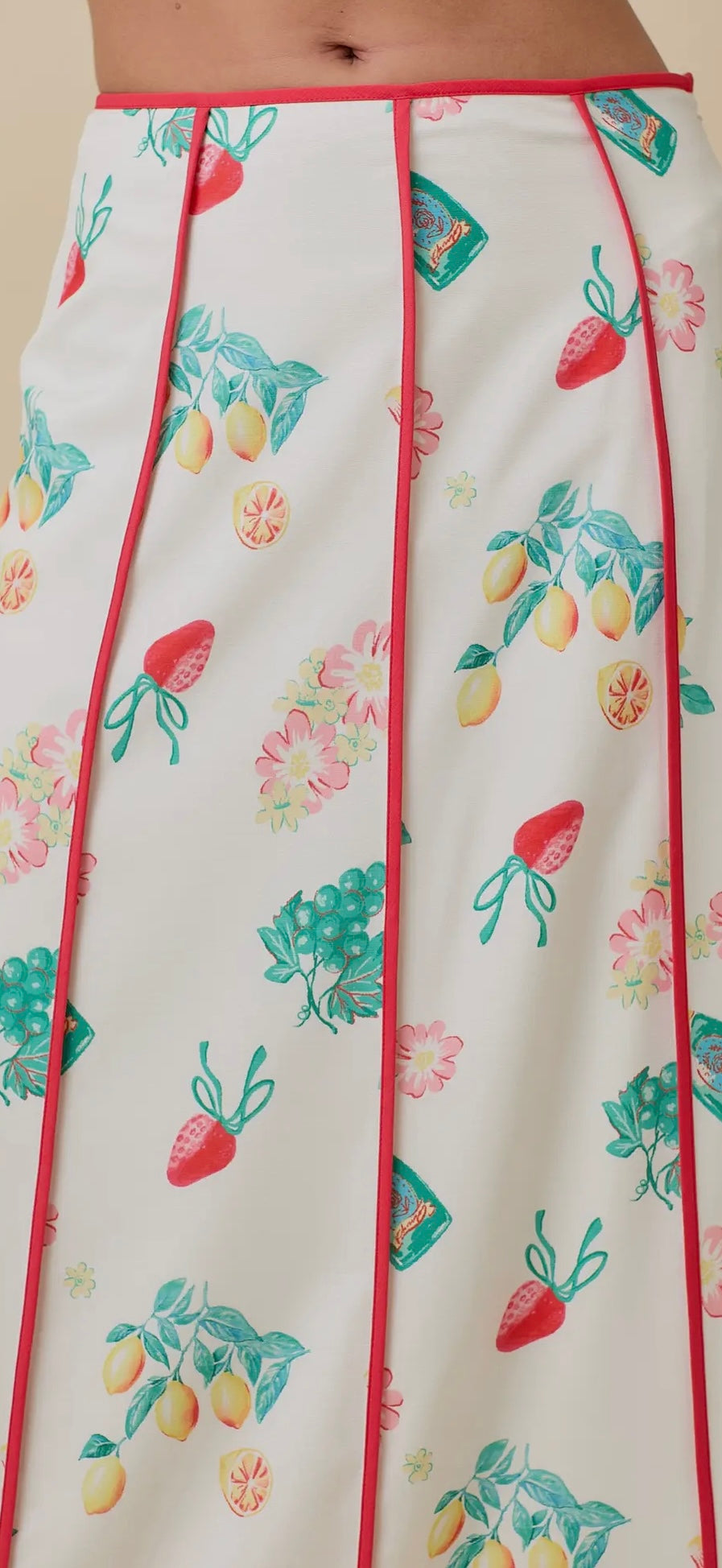 Strawberry Lemonade Midi Skirt