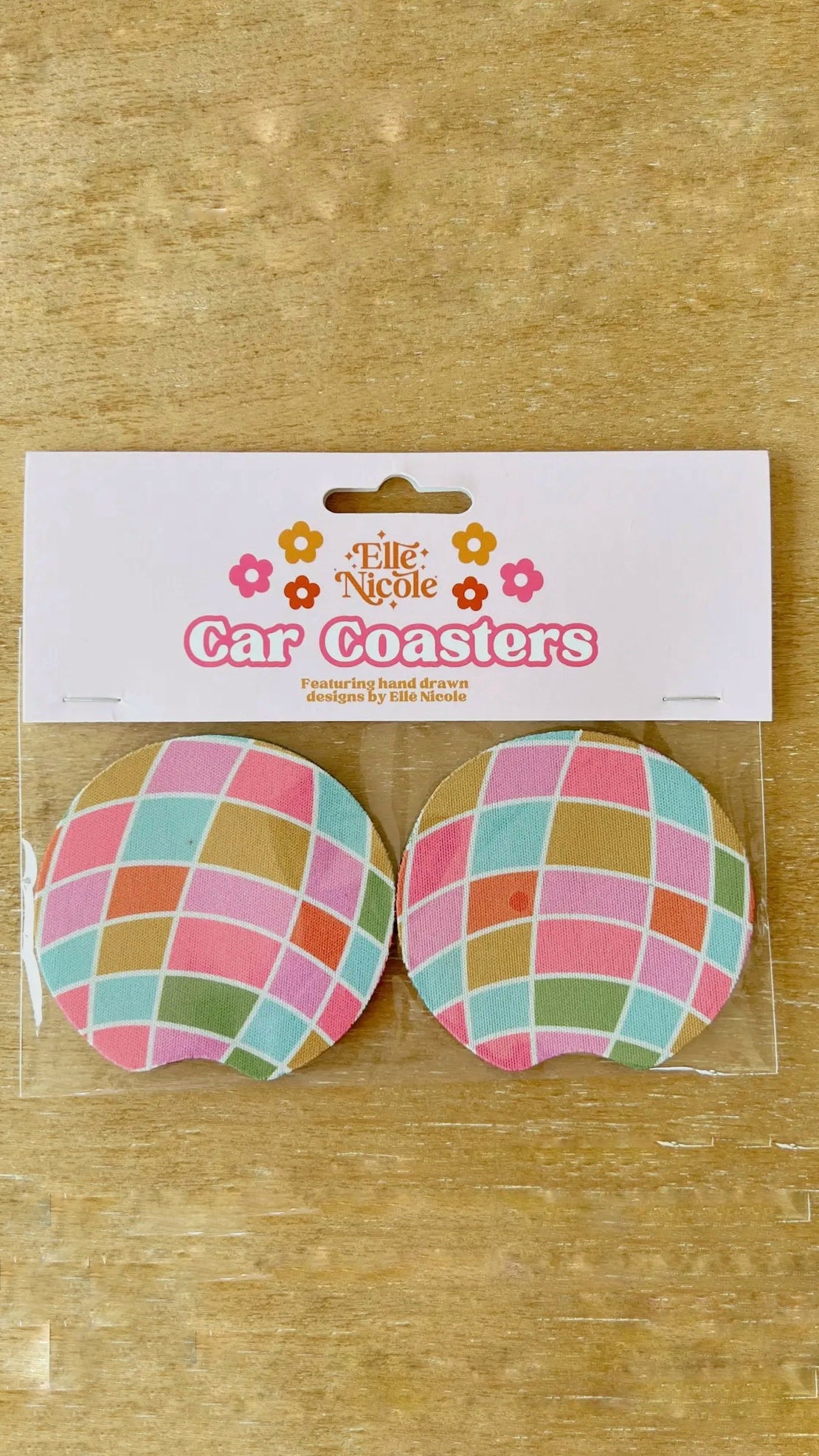 Car Cupholder Coaster - Disco Ball