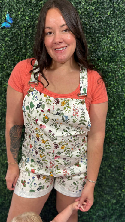 GARDEN PRINT SHORTALLS (S-XL)