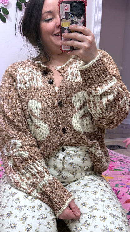Brown Swan Cardi