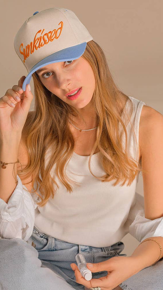 SUNKISSED Embroidered Cotton Baseball Cap
