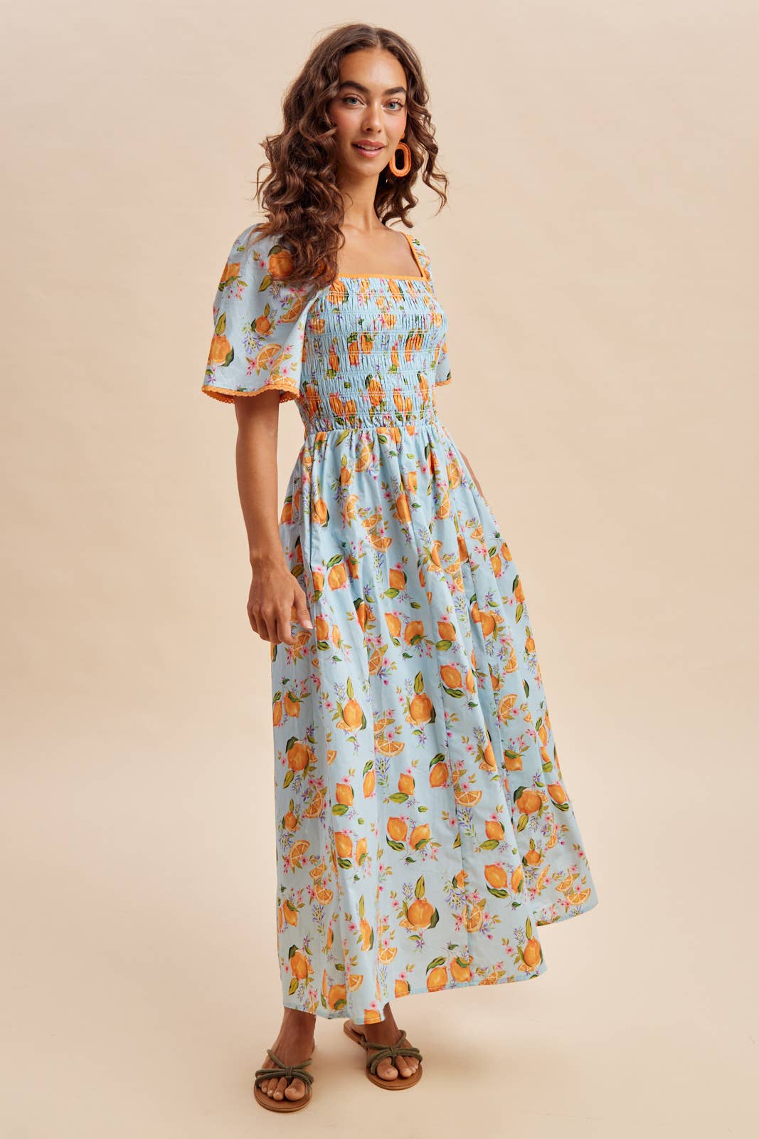 ORANGE MAXI DRESS