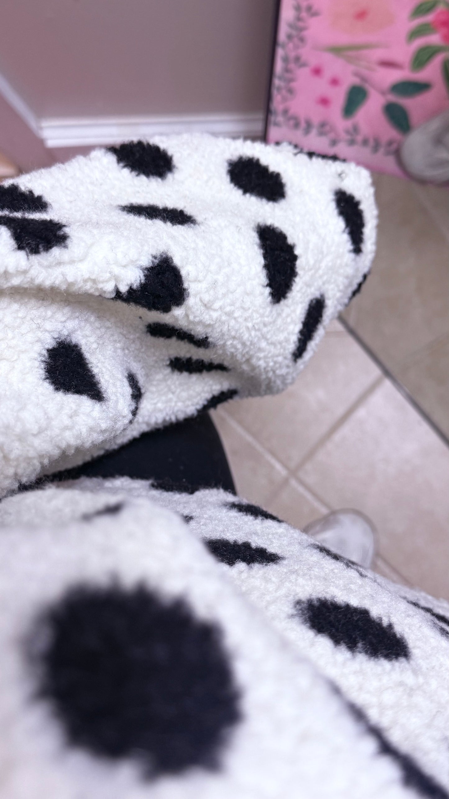 Polka Dot Teddy Sherpa Pullover