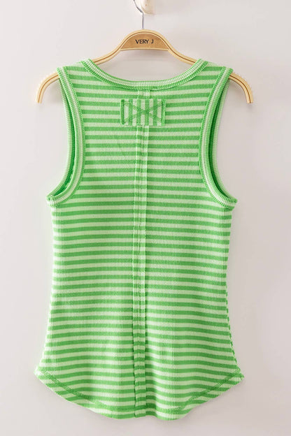Green Striped Tank