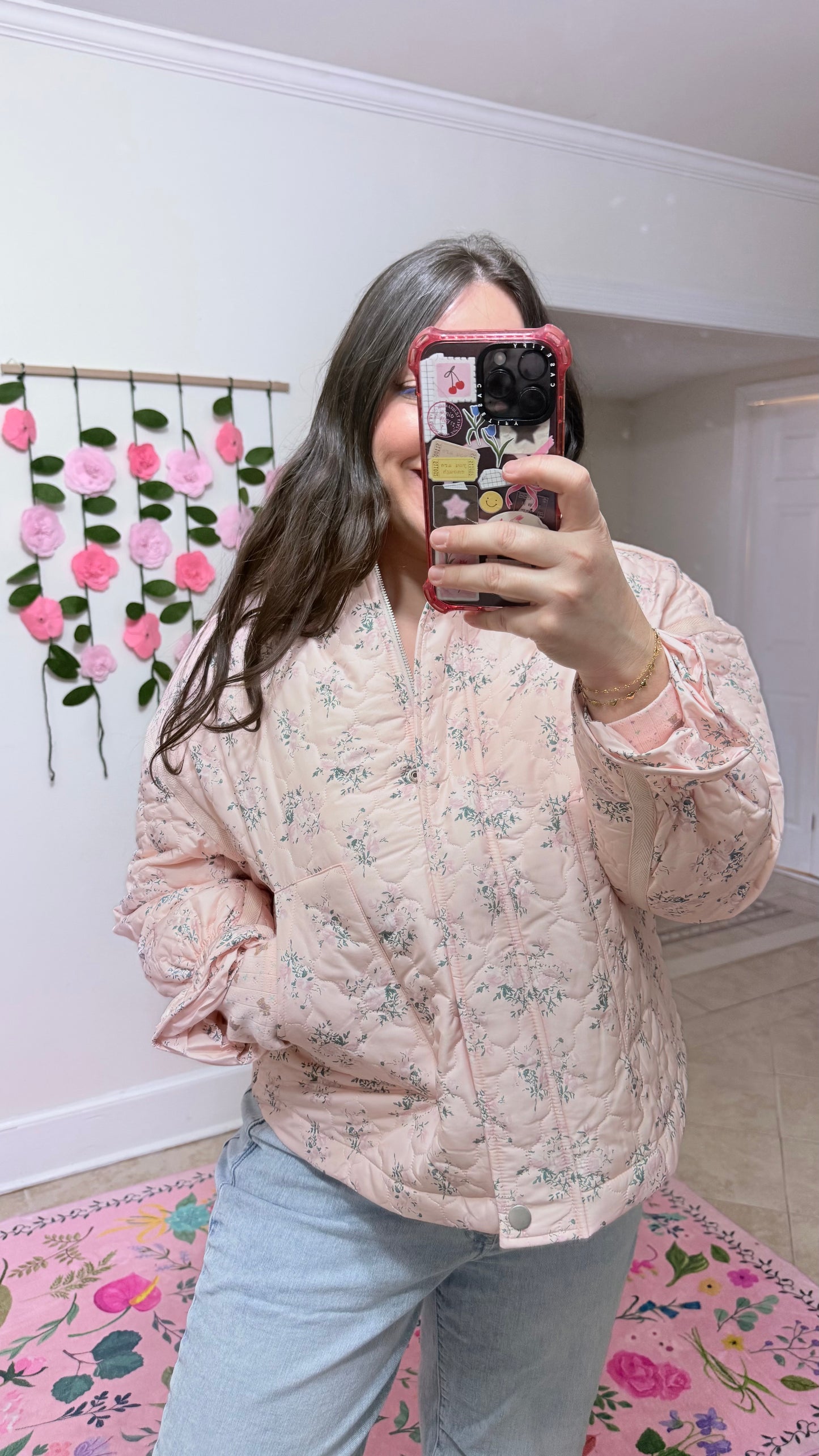 Pink Quilted Jacket