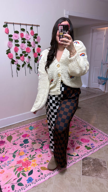 Chasing Rainbows Cardigan – Chunky Knit Rainbow Sweater