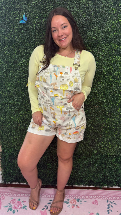 Whimsy Mushroom Shortalls