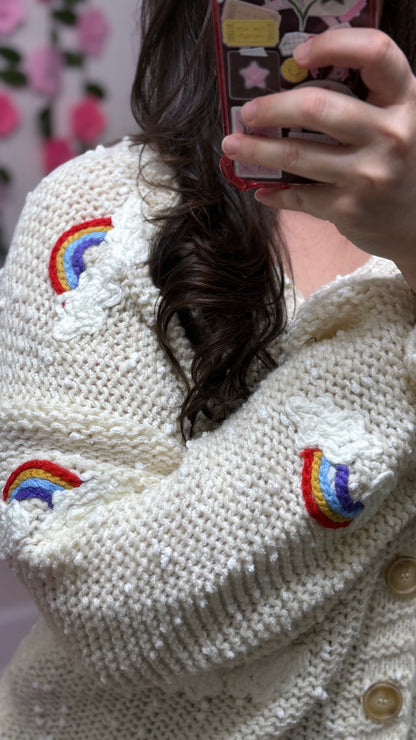 Chasing Rainbows Cardigan – Chunky Knit Rainbow Sweater