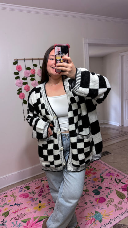 Checkmate Cozy Cardigan ♟️
