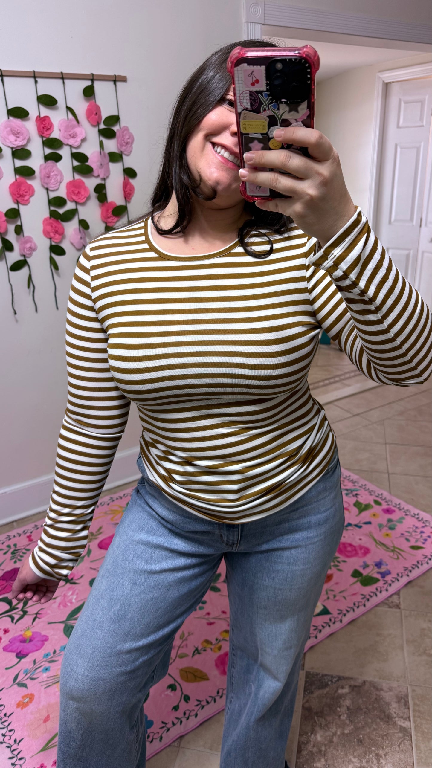Maple Latte Stripe Top
