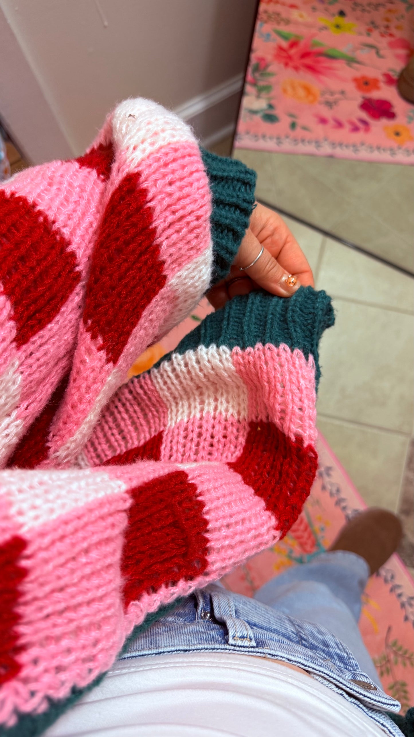 Merry & Bright Checkered Cardigan