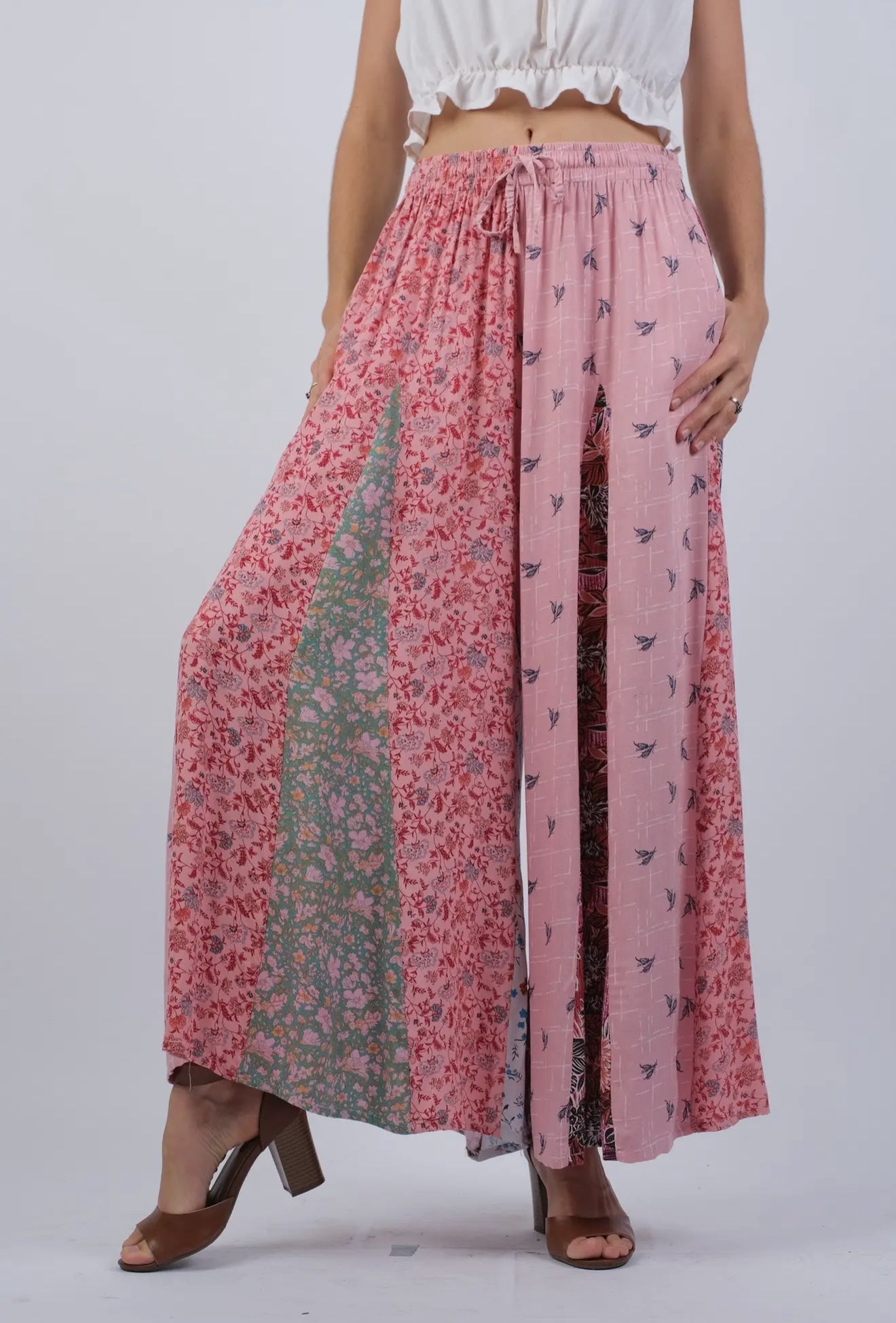Petal Patch Pants – Boho Floral Mix