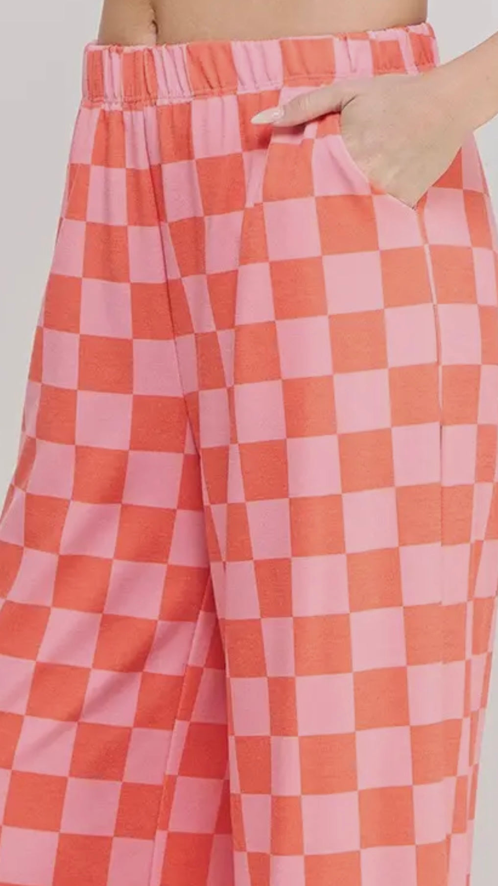 Pink Check Pants