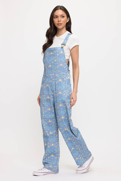 BEE GARDEN PRINT OVERALLS