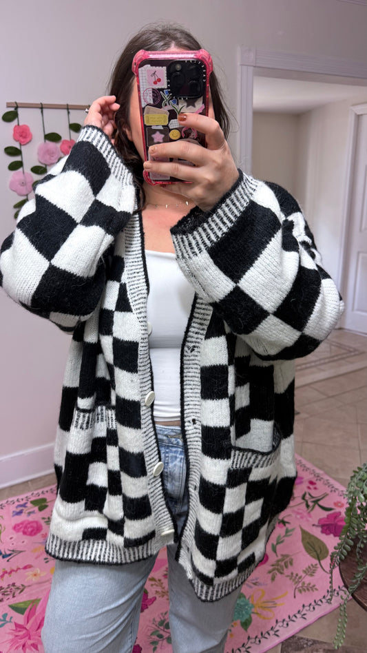 Checkmate Cozy Cardigan ♟️