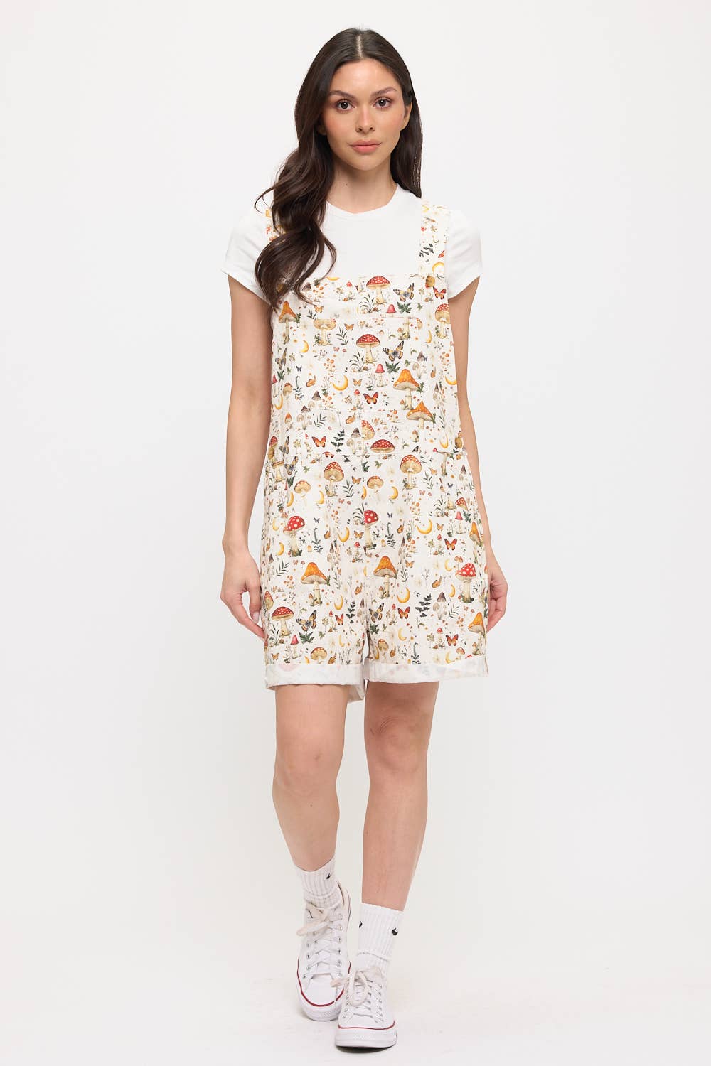 LUNAR MUSHROOM PRINT SHORTALLS