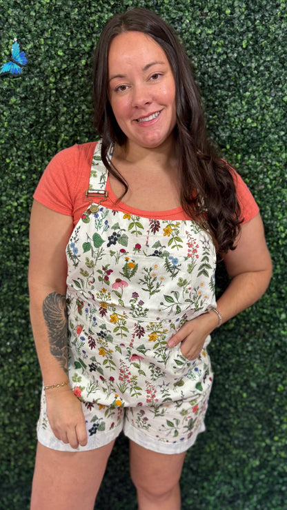 GARDEN PRINT SHORTALLS (S-XL)