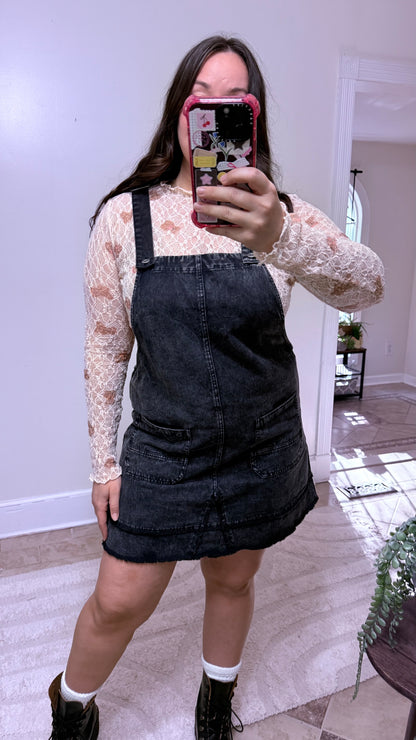 Weekend Washed Overall Dress