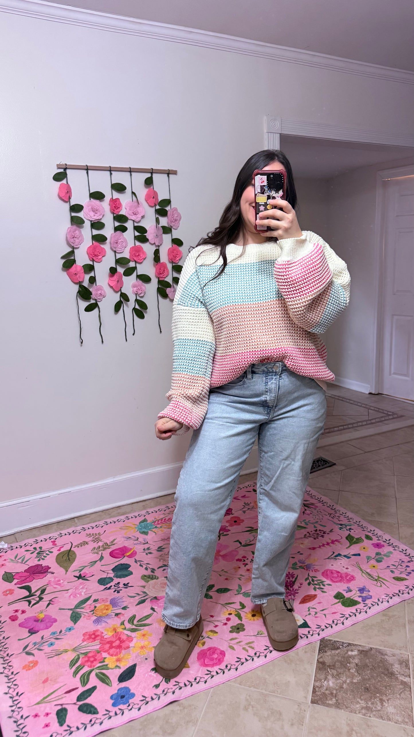Pastel Colorblock Knit Sweater