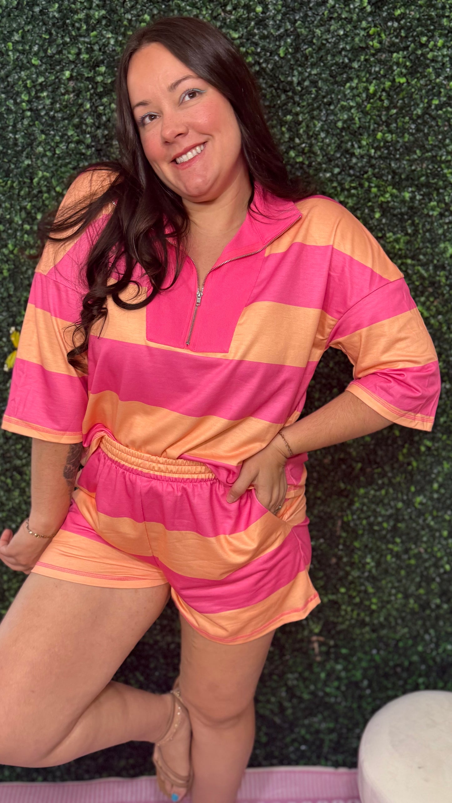 Orange Crush Shorts Set (S-XL)