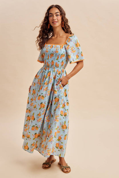 ORANGE MAXI DRESS
