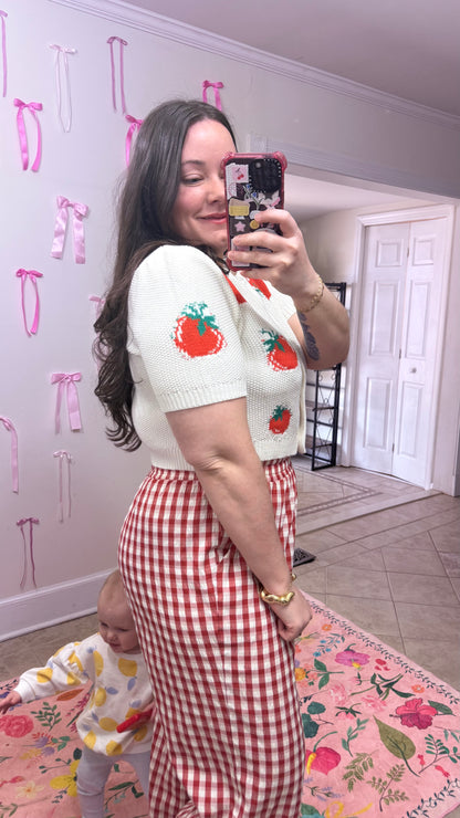 Fresh Pick Tomato Cardigan