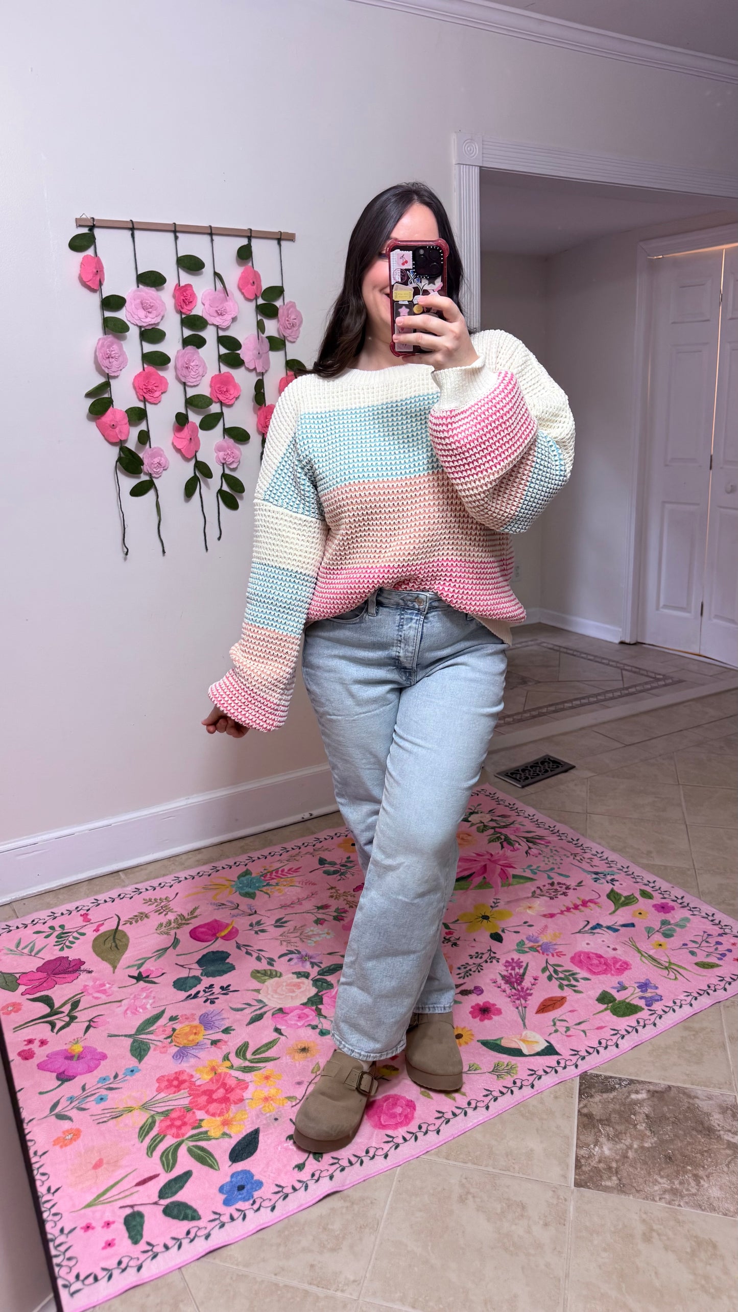 Pastel Colorblock Knit Sweater
