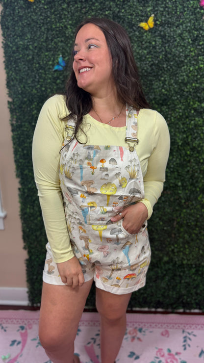 Whimsy Mushroom Shortalls